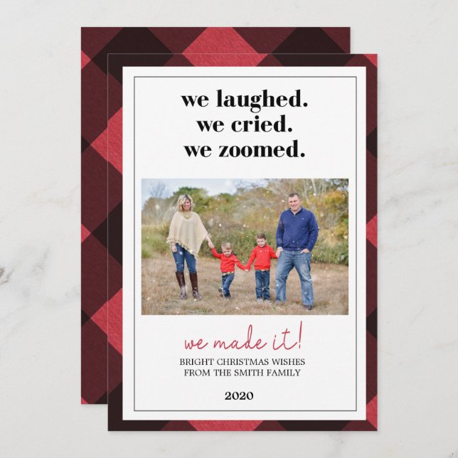 Cartão de Natal de Pandemia, Cartão de Natal do Zo (Frente/Verso)