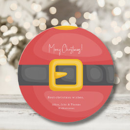 Cartão de natal de papai noel belly