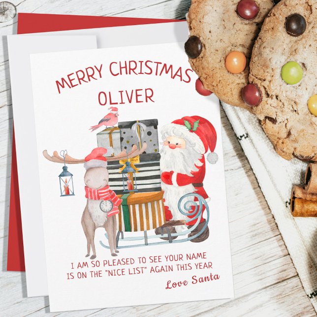 Cartão de Natal de Papais noeis com Reindeer e Sle (Criador carregado)