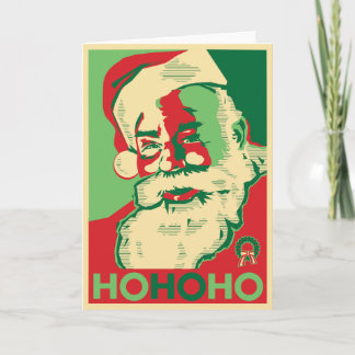 Cartão de Natal de papais noeis - HoHoHo