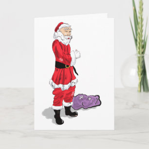 Cartão de Natal de Papais noeis magros