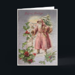 Cartão De Natal De Papais noeis Vintage, Personali<br><div class="desc">Este é um Cartão de Natal de Papais noeis Vintage Victorian ou Edwardian, ele tem uma cena de neve e Papais noeis antigos com folhas sagradas e bagas sagradas. Você pode personalizar esta placa adicionando sua foto da família ou outra imagem, bem como adicionando uma legenda para essa imagem. Você...</div>