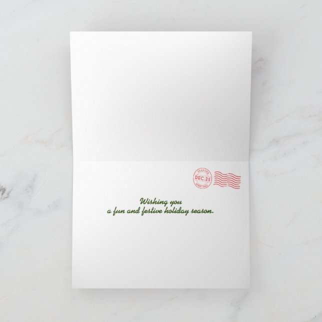 Cartão de Natal de Parrots Tropicais (Interior)