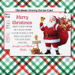 Cartão de Natal de Partilha de Receitas Fácil de C<br><div class="desc">Que ideia divertida de trocar receitas com amigos. Personalize com sua receita favorita. Conveniente tamanho 3 x 5. Você tem a opção do envelope NO se você pretende entregá-lo pessoalmente.</div>