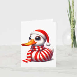 Cartão de Natal de Pato Branco Animado