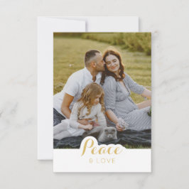 Cartão de Natal de Paz e Amor