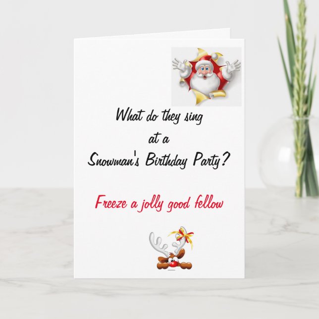 Cartão de Natal de Piada engraçado (Frente)