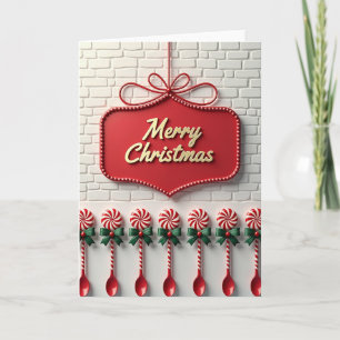 Cartão de Natal de Pirulito Doce