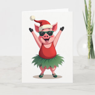 Cartão de Natal de Porco Tropical