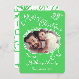 Cartão de Natal de Portografia Desenhado à Mão Bri