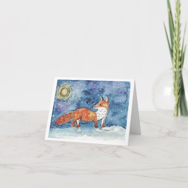 Cartão de Natal de raposa (Frente)