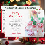 Cartão de Natal de Receita de Troca de Cookies Man<br><div class="desc">Que ideia divertida de trocar receitas com amigos. Personalize com sua receita favorita. Conveniente tamanho 3 x 5. Você tem a opção do envelope NO se você pretende entregá-lo pessoalmente.</div>