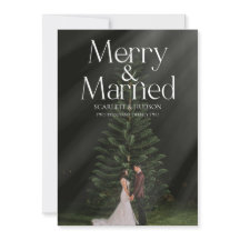 Cartão de Natal de Recém-Casados Felizes