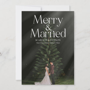Cartão de Natal de Recém-Casados Felizes