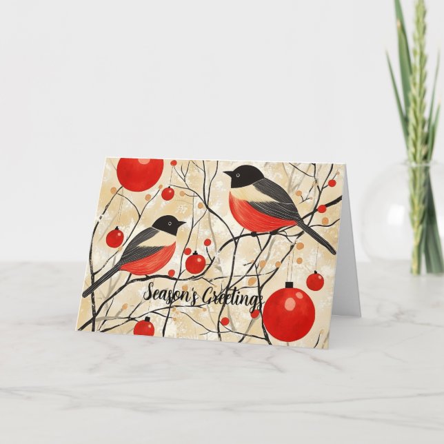 Cartão de Natal de Robin Redbreast (Frente)