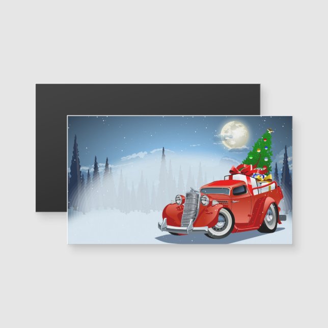 Cartão de Natal de saudação de desenho animado (Frente/Verso)