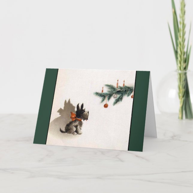 Cartão de Natal de Scotty do vintage (Frente)