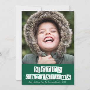 cartão de Natal de script branco