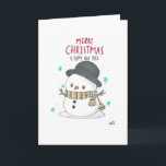 Cartão de Natal de Snowman de 6 dias<br><div class="desc">Impresso de arte desenhada à mão por Alyssa Hill. Alyssa faleceu inesperadamente em 22 de julho de 2024. Ela era uma artista incrível, filha, irmã, sobrinha, amiga e seguidora de Jesus. Obrigado por nos ajudar a espalhar sua arte pelo globo para que ela possa continuar a brilhar sua luz. Por...</div>