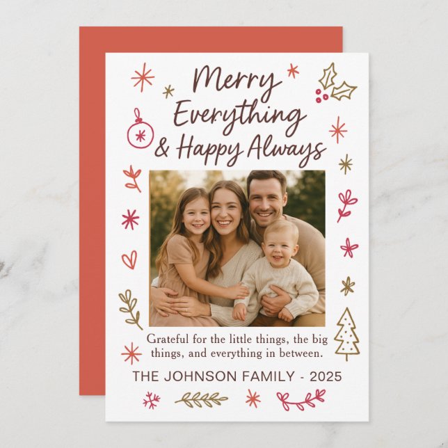 Cartão de Natal de Todos os Escrivores de feliz (Frente/Verso)