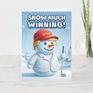 Cartão de Natal de Trump | Boneco de Neve Trump