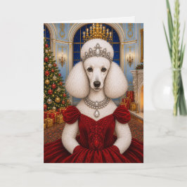 Cartão de Natal de um Poodle