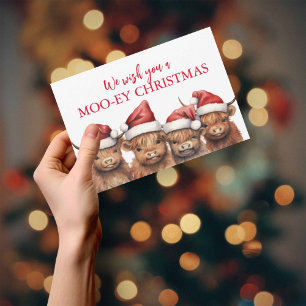 Cartão de Natal de Vaca Highland