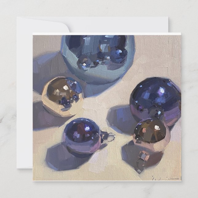 Cartão de natal de vazio quadrado "Blue Steel" (Frente)