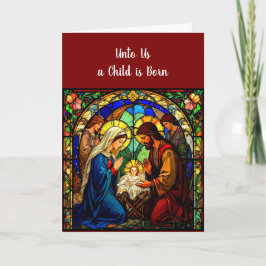 Cartão de Natal De Vidro Para Natividade