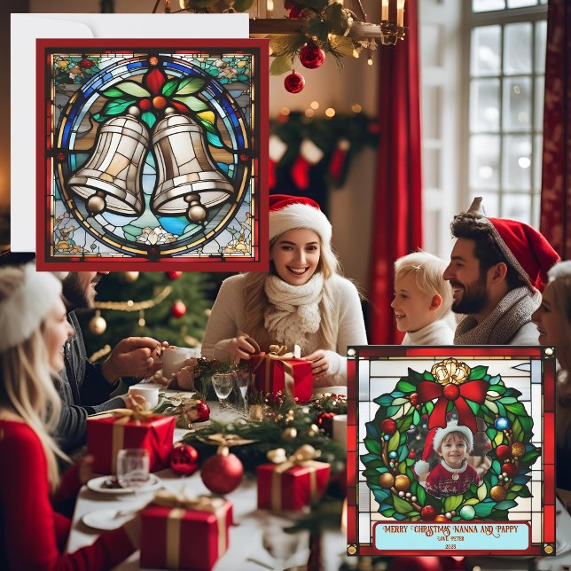 Cartão de Natal de Vidro Pintado Falso Sininhos de (Criador carregado)