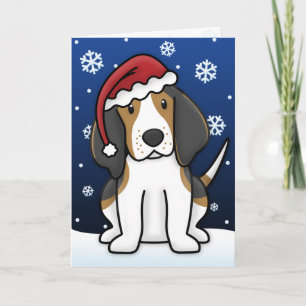 Cartão de Natal de Walker Coonhound para o Treing 