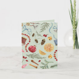 Cartão de Natal de Watercolor vazio