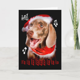 Cartão de Natal de Weimaraner