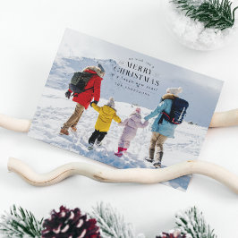 Cartão de Natal de Xadrez de Feriado Preto