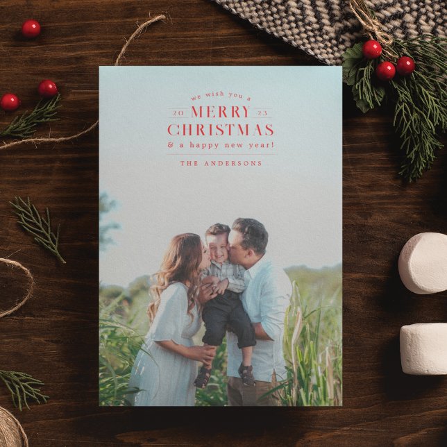 Cartão de Natal de Xadrez de Feriado Vermelho (Criador carregado)