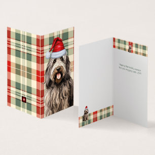 Cartão de Natal de Xadrez de Férias de Cão Bergama