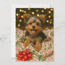 Cartão de Natal de Yorkie