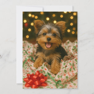 Cartão de Natal de Yorkie