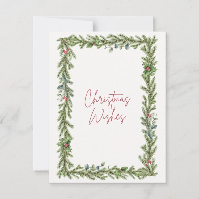 Cartão de Natal "Desejos de Natal" (Frente)