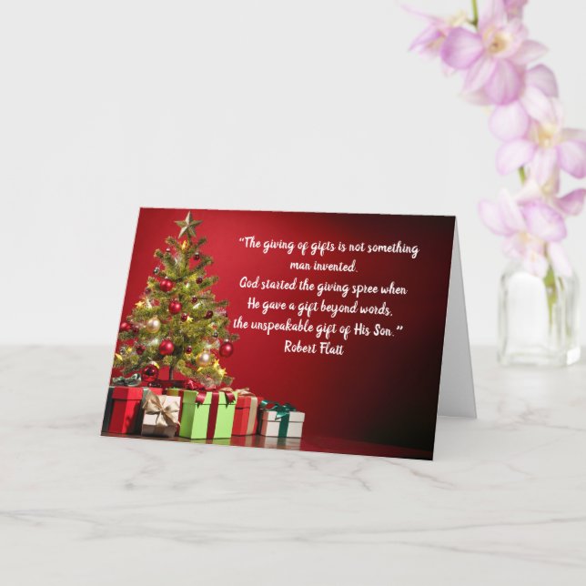 Cartão de Natal Deus Deu o Maior Presente Seu Filh (Orquídea)