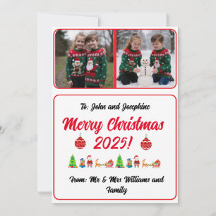 Cartão de Natal Digital Personalizado Fácil com 2