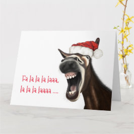 Cartão de Natal Divertido, Cantando Donkey