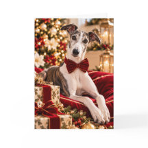 Cartão de Natal do Adorável Greyhound