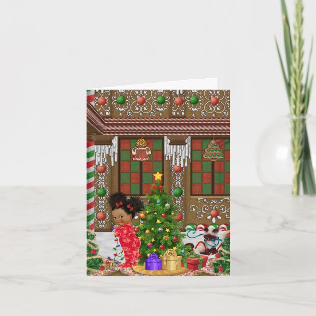 Cartão de Natal do afro-americano (Frente)