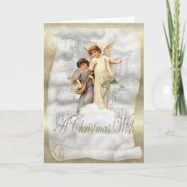 Cartão de Natal do anjo (Frente)