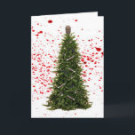 Cartão de Natal do apocalipse do zombi<br><div class="desc">É tempo bonito para massacrar zombis junto com você! Uma árvore decorada com cabeça,  pistolas,  machetes,  e machados de um zombi separado.</div>