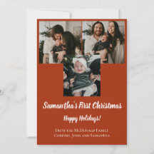 cartão de natal do bebê no primeiro Natal 3 foto n