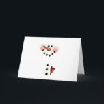 Cartão de Natal do boneco de neve<br><div class="desc">Cara bonito do boneco de neve em um cartão do Natal.  A mensagem interna pode ser removida para sua mensagem pessoal.</div>