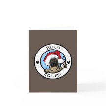 Cartão de Natal do Café Terrier Cairn