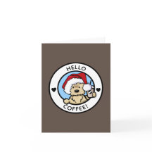 Cartão de Natal do Café Terrier Cairn